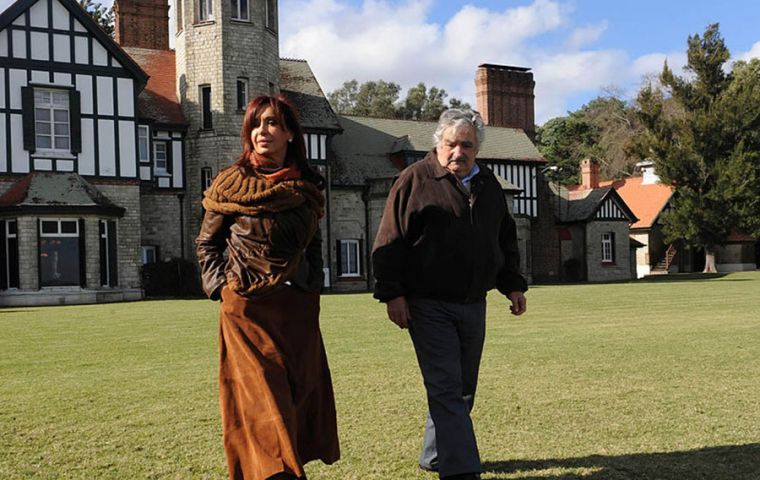 Mujica with his good friend Cristina Fernandez