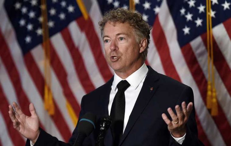 Senator Rand Paul made a motion that would have required the chamber to vote on whether Trump's trial in February violates the US Constitution