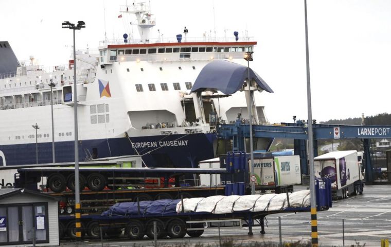 Officials pulled a dozen staff members from duty at Larne Port after an “upsurge in sinister and menacing behavior,” Mid and East Antrim Borough Council said.