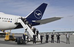 Lufthansa Airbus A350-900 arrived at MPC early Monday February first and on Wednesday was back in the air arriving in Munich on Thursday 4 February