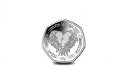The design on the new 50 pence coin features a heart in the center with the trace of a heartbeat running across the heart