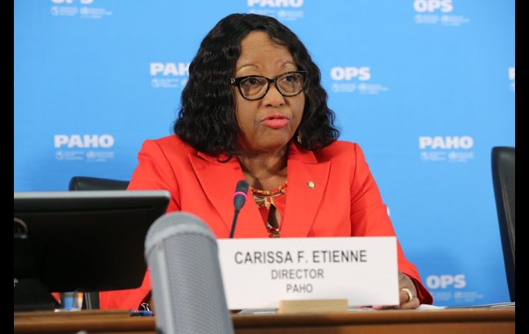 Pan American Health Organization (PAHO) Director Carissa F. Etienne called for overcoming barriers to ensure “fair and equitable access.”