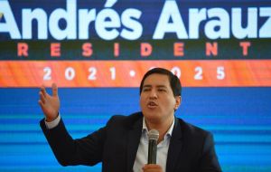 Arauz, an ally of former President Rafael Correa, won the most votes in the first round with 32.72%, far from the margin required to win outright.