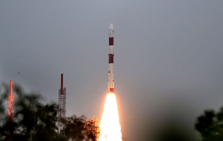 “The satellite is in very good health,” ISRO Chairman K. Sivan said after the launch. “The solar panels have deployed and it is functioning very nicely”