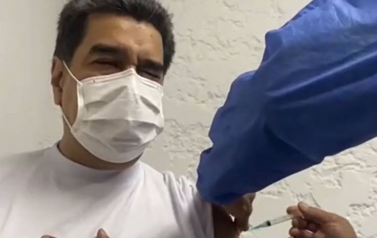 Images of both Maduro and Flores receiving their doses were broadcast on state television. Maduro said he felt “fine” after receiving the injection.