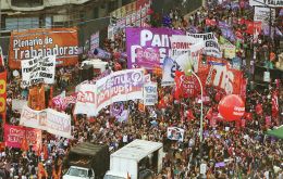 Thousands of women also marched in Buenos Aires, Argentina, which has seen a wave of femicide that has claimed on average one life per day so far in 2021.