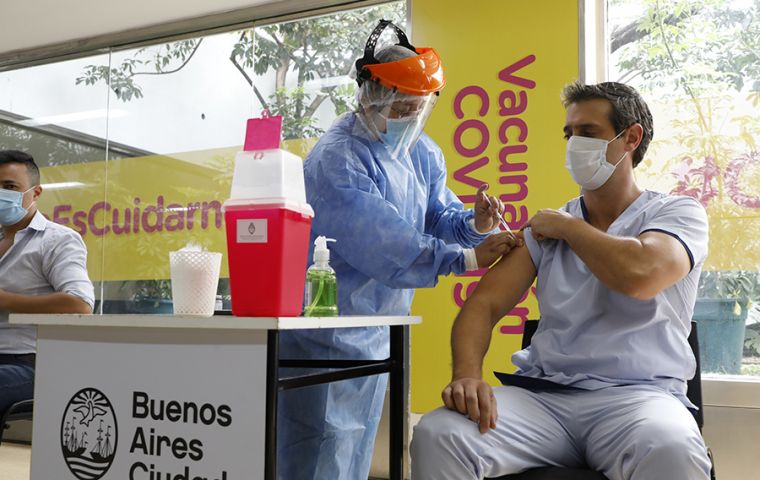 Vaccination centers in Buenos Aires City 