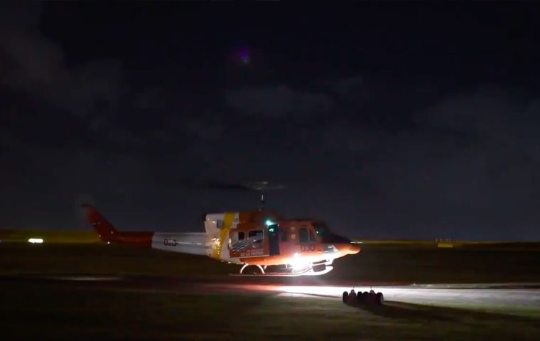 The Pfizer doses that were being transported to Rocha in a helicopter – similar to the one in the photo – were lost, as a result of a fire