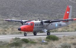 Twin Otters will handle the new route but larger faster aircraft are needed to reach Buenos Aires as planned