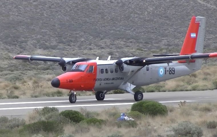 Twin Otters will handle the new route but larger faster aircraft are needed to reach Buenos Aires as planned