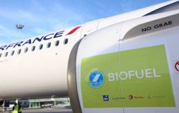 An Air France Airbus A-350 spearheaded the use of ecofriendly fuel in aviation 