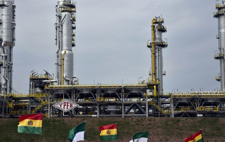 Gas exports to Argentina and Brazil played a key role in Bolivia's economy, Montenegro said