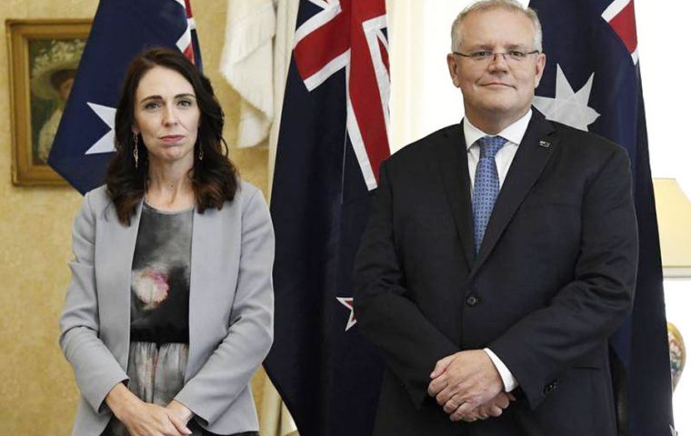 Talks between Scott Morrison and Jacinda Ardern will concentrate on differences with China, the biggest trading partner of both countries