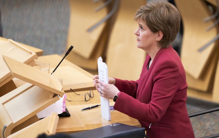 At First Minister’s Questions Nicola Sturgeon said the full detail of the deal needed to be published