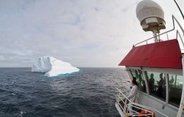 The ship tested herself against various depths and types of ice, assisted by scientists