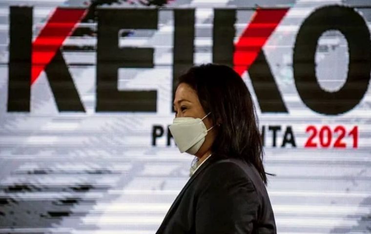 Keiko Fujimori has vowed not to accept what she calls electoral fraud