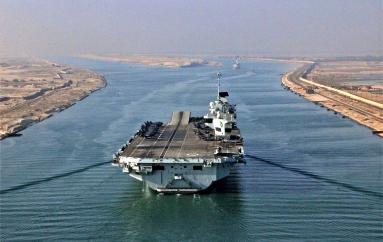 It is the largest combined naval and air task force assembled under British command since the Falklands War