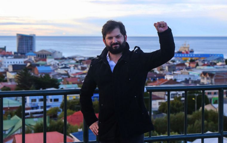 Gabriel Boric, born and raised in Punta Arenas is currently a member of the Lower House of Chilean congress. (Pic Cooperativa)