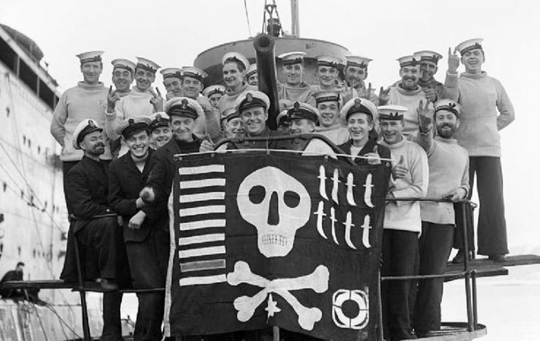 The First Sea Lord also posted an image of HMS Utmost flying a Jolly Roger in 1942, showing how the tradition has been carried on through the Second World