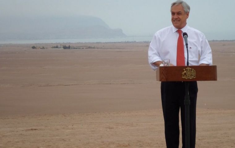 “For the last thirteen years Chile has suffered the worst drought in its history. This silent seism has hit the whole country,” said Piñera