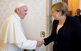 Francis referred to Merkel, who is stepping down after 16 years in office this month, as “one of the world's greatest political figures”
