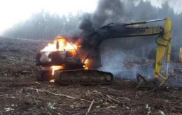 Trucks, heavy machinery and forestry equipment have suffered arson attacks in a region where Mapuche communities claim land and water resources 