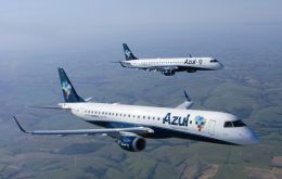 Azul will serve Uruguay with Embraer E-195 E2 aircraft