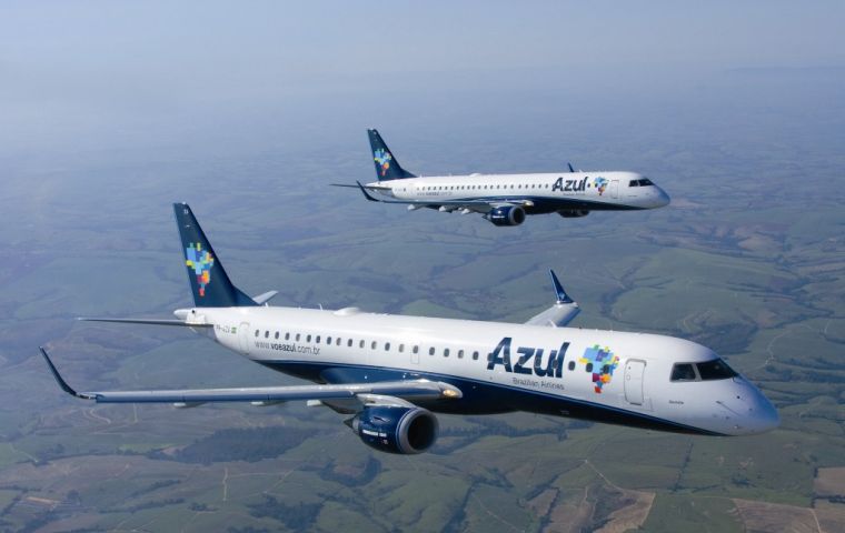 Azul will serve Uruguay with Embraer E-195 E2 aircraft