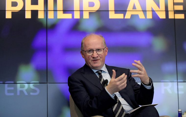 Chief economist Lane revealed during a private meeting with German economists that the ECB does not expect to reach its inflation target of 2% until 2025,
