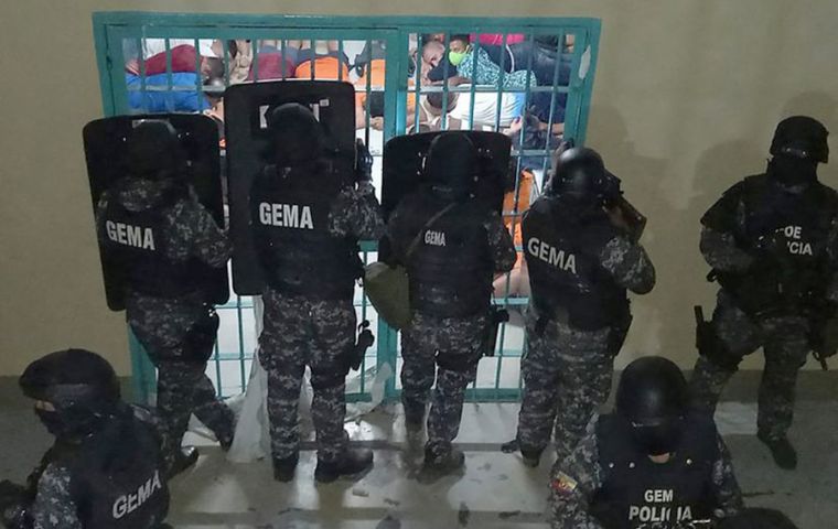 Drug trafficking gangs are hard to control in undermanned Ecuadorian prisons