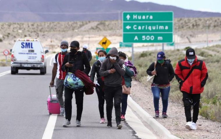 Chile has ordered the deployment of additional Carabineros troops to watch out for undocumented migrants