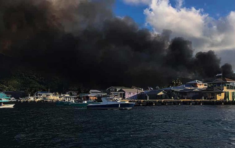 Guanaja does not have a Fire Department (Pic AFP)