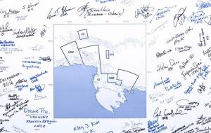 A map of the Ross Sea region MPA was signed by CCAMLR delegates after the successful designation in October 2016. (Pic John B. Weller)