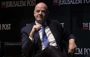 “With the Abraham Accords, why should we not have it here in Israel, with her neighbors in the Middle East and the Palestinians?” Infantino said 