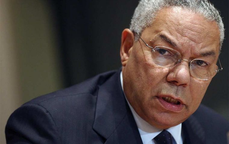 Powell was the first African-American to serve as chairman of the Joint Chiefs of Staff, before becoming head of American diplomacy.