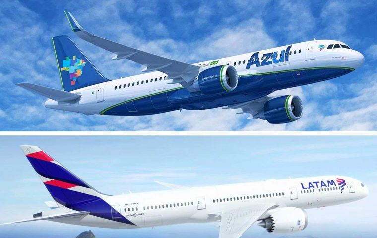 Azul went through the crisis without official help while LATAM is on the brink of bankruptcy