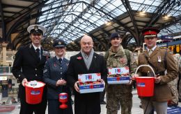 The sailors are collecting at key transport hubs and stations, all in support of the Legion’s 100th anniversary cash-raising effort.