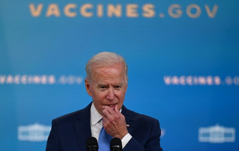 With about 58% of the US population is fully immunized, Biden's measure is “suspended” pending further examination by the court.