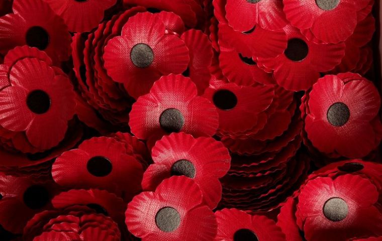 Hundreds of poppies made at Lady Haig's Poppy Factory in Edinburgh (Picture: Poppyscotland)
