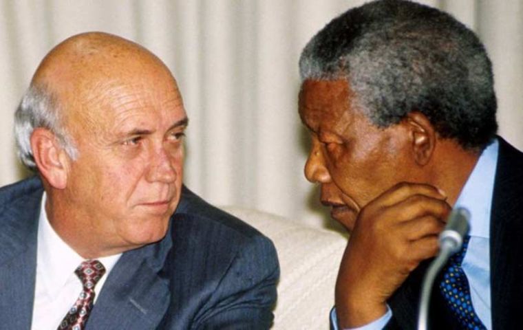 Despite bringing apartheid to an end, De Klerk remained a controversial figure in his country (Pic AP)