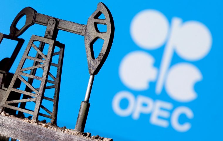 The compliance of the OPEC+ group was at 116% last month, with OPEC complying 124% and the non-OPEC countries part of the deal complying 103%.