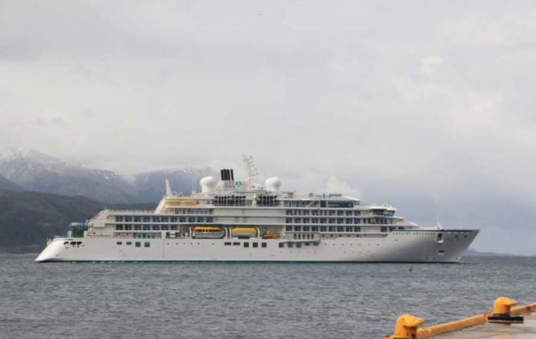 Crystal Endeavor is operating for the first time from Ushuaia and has eight Antarctica round tours programmed. She should be back at the end of the month.
