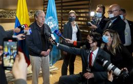 It is Guterres' first post-covid international field visit.(Photo UN Colombia)