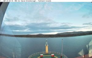 The view from RRS Sir David Attenborough webcam on 9 December. Credit: BAS