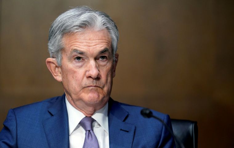 Powell said that the faster taper put the program on track to end in mid-March and that officials “expect a gradual rate of policy firming.”