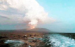 The Wolf volcano last erupted in 2015