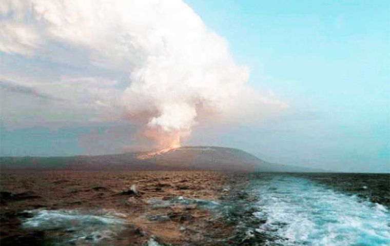The Wolf volcano last erupted in 2015