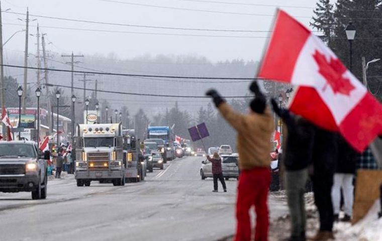 PM Trudeau said protesters were a “small fringe minority” whose “unacceptable views” do not represent the majority of Canadians