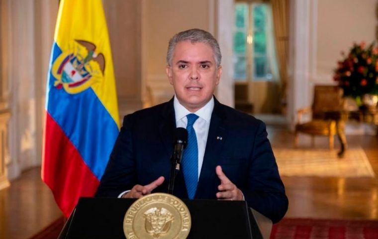 Maduro's regime shelters Colombian terrorists, Duque told Strasbourg 