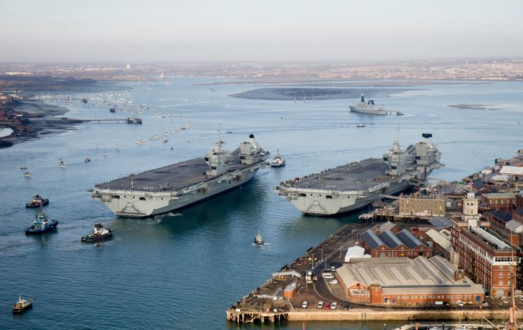 HMS Queen Elizabeth and HMS Prince of Wales doubled the base's energy use. The load was so great there was a danger it would impact power supplies to the city